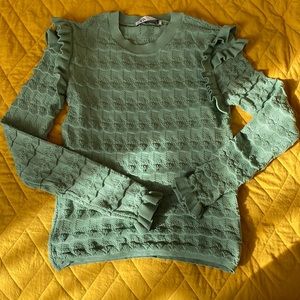 ZARA SWEATER WITH RUFFLES